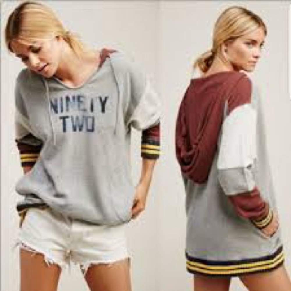 Free People Naomi Oversized Thermal Hoodie